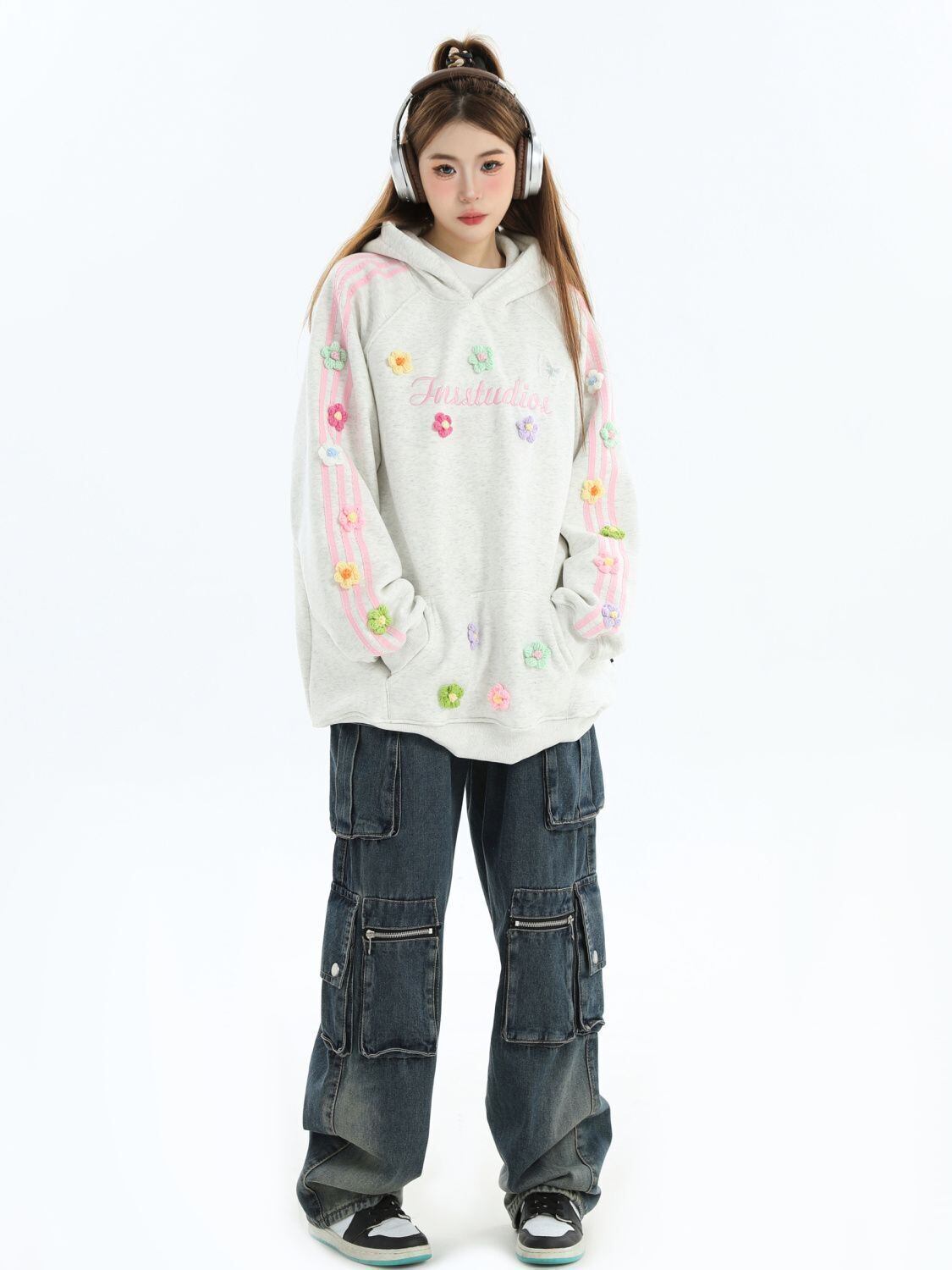 好感度UP プラスベルベット 大人可愛い 4色 パーカー F-10178