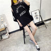 絶対欲しい ゆったり デザイン性抜群 ダブルプリント 2色半袖Tシャツ＜F-9087＞