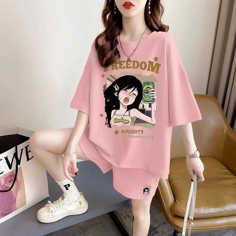 超人気 真夏も快適 話題沸騰中 カジュアル 全4色 半袖 Tシャツ ショートパンツ セットアップ ＜F-9129＞