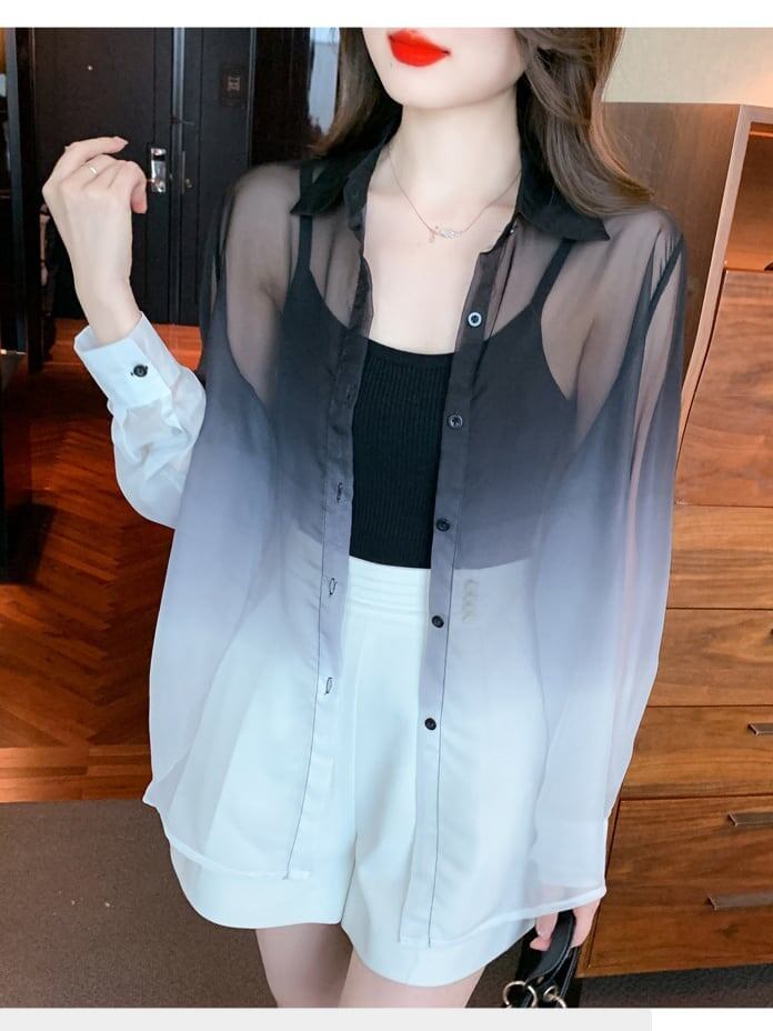 美人度アップ   オシャレ度満点 日焼け対策 シャツ ブルゾン＜F-8048＞