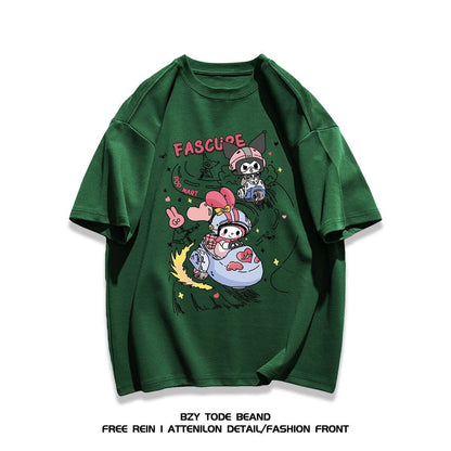 男女兼用 ファッション 快適 半袖 Tシャツ F-13317