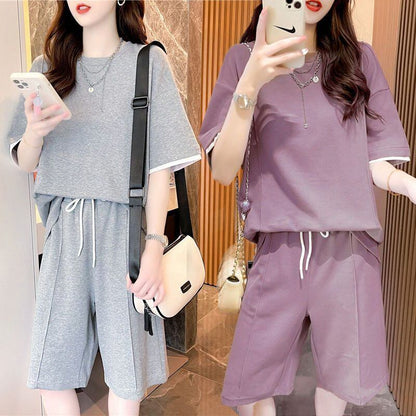 定番シンプル 半袖Ｔシャツⅹパンツセット全4色 カジュアル <F-8732>