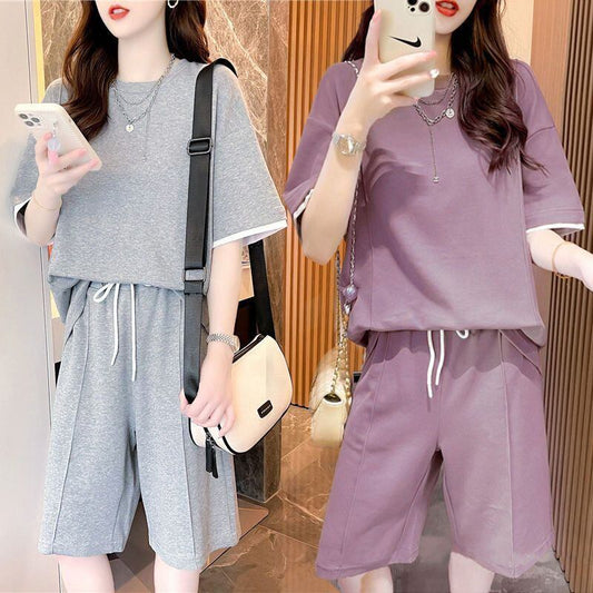 定番シンプル 半袖Ｔシャツⅹパンツセット全4色 カジュアル <F-8732>