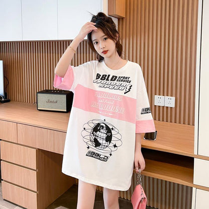 おすすめ 早い者勝ち 絶対流行 カジュアル 2色選択 Tシャツ<F-11582>