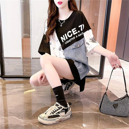 スタイリッシュ   一目惚れ Tシャツ カットソー＜F-3102＞