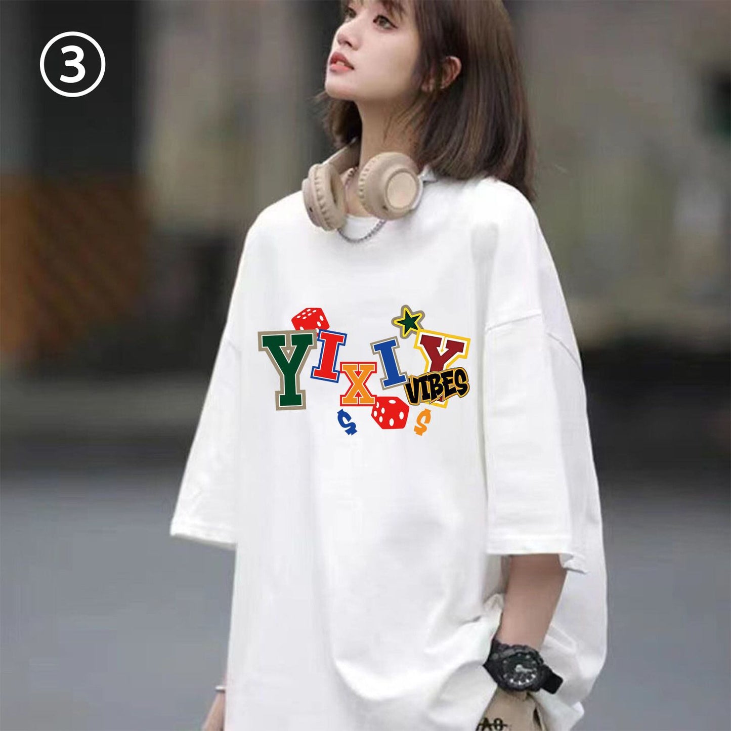 新商品 アバンギャルド カジュアル プリント 5種選択可 半袖TシャツF-8900