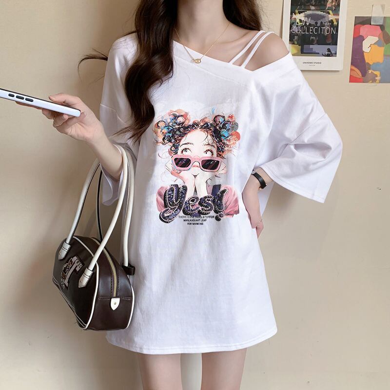 美人度アップ カジュアル キュート 全3色 半袖Tシャツ カットソー ＜F-8613＞
