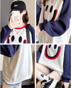 秋の新作スマイル長袖Tシャツトップス<F-5028>
