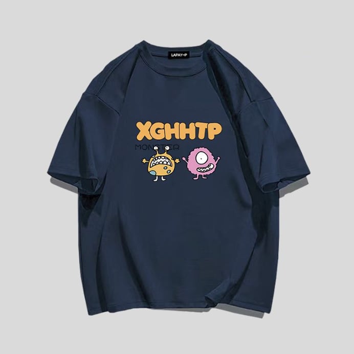 男女兼用 シンプル プリント Tシャツ F-13304