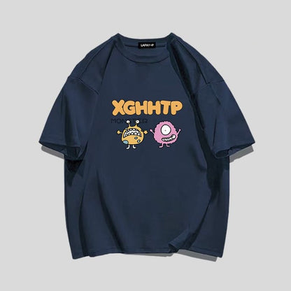 男女兼用 シンプル プリント Tシャツ F-13304