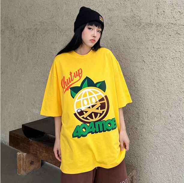 話題沸騰中 おしゃれ度高め 活躍する優秀アイテム プリント 半袖 Tシャツ F-9325