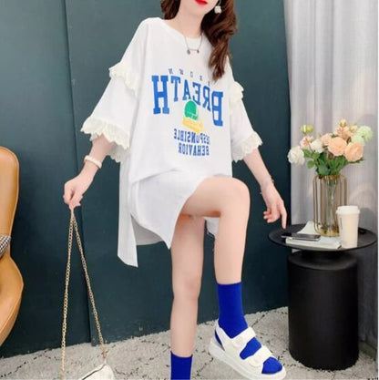 話題沸騰中 ビッグロゴ プリント ゆったり 半袖Tシャツ 全3色＜F-8252＞