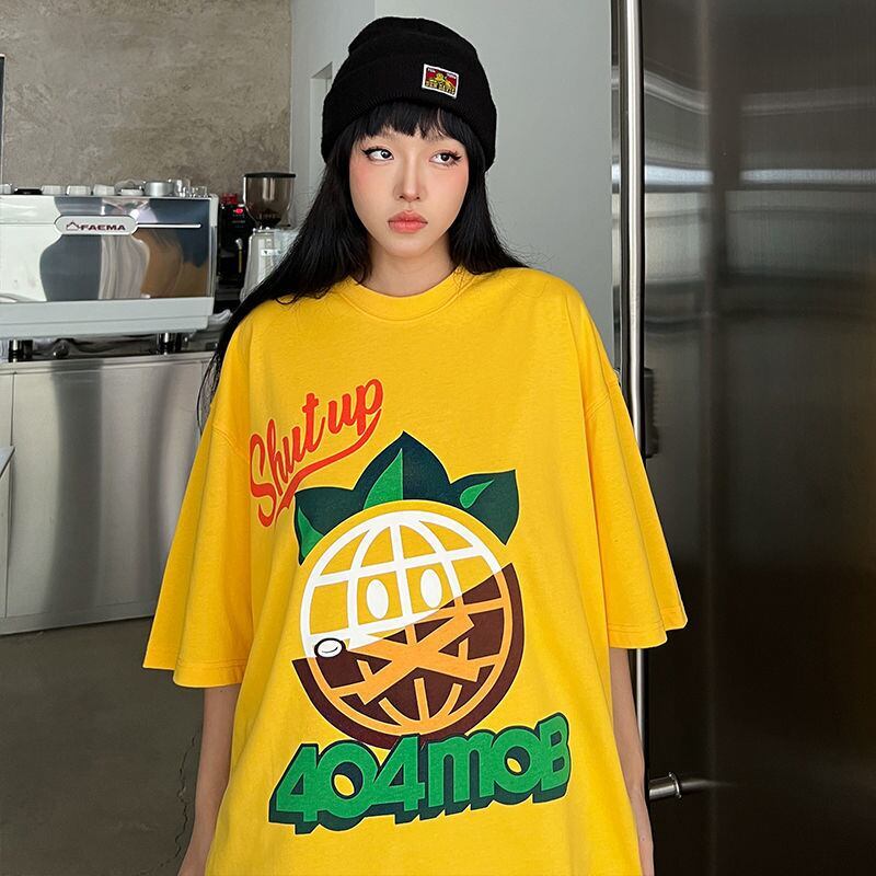 話題沸騰中 おしゃれ度高め 活躍する優秀アイテム プリント 半袖 Tシャツ F-9325