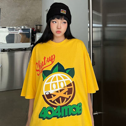 話題沸騰中 おしゃれ度高め 活躍する優秀アイテム プリント 半袖 Tシャツ F-9325