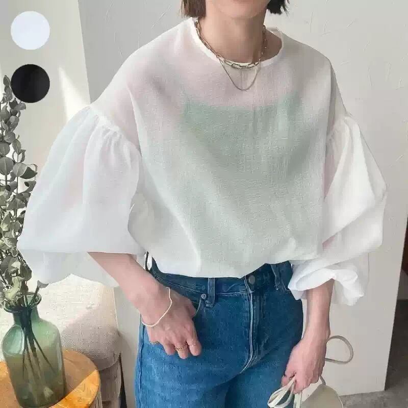 売り切れ必至 大人可愛い 美人度アップ 早い者勝ち カジュアル 共2色 Tシャツ<F-12159>