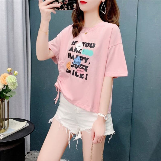 個性的なデザイン   一目惚れ Tシャツ カットソー＜F-3671＞