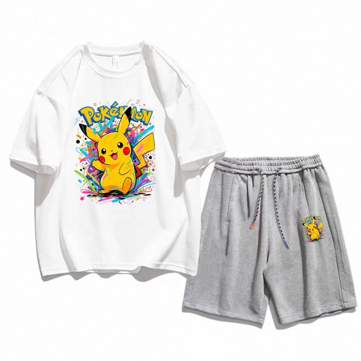 男女兼用 ユニセックス Tシャツ & ショーツ セットアップ F-13207