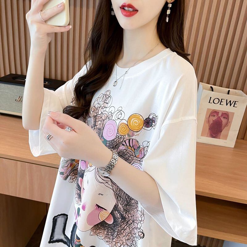 新商品 ファッション 個性派 プリント全3色 半袖Tシャツ カットソー ＜F-8604＞