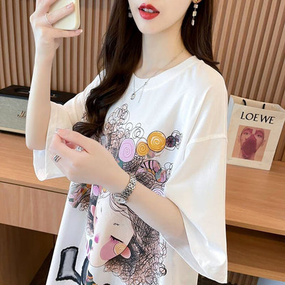 新商品 ファッション 個性派 プリント全3色 半袖Tシャツ カットソー ＜F-8604＞