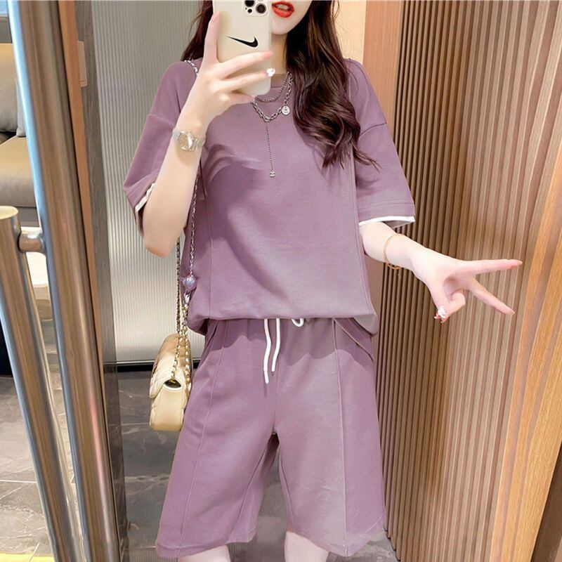 定番シンプル 半袖Ｔシャツⅹパンツセット全4色 カジュアル <F-8732>