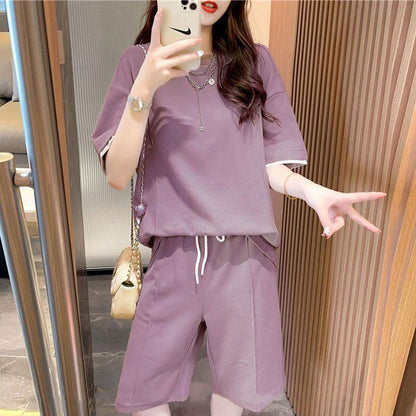定番シンプル 半袖Ｔシャツⅹパンツセット全4色 カジュアル <F-8732>