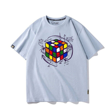 カジュアル プリント アバンギャルド 全7色 半袖 Tシャツ <F-11536>