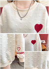 定番シンプル   ハートマーク スウェット＜F-3996＞