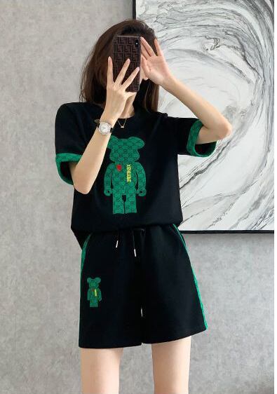 大好評 カジュアル 話題沸騰中 切り替え 全3色 半袖 Tシャツ ショートパンツ セットアップ ＜F-9007＞