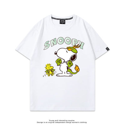 男女兼用 高品質 カジュアル プリント Tシャツ F-13336