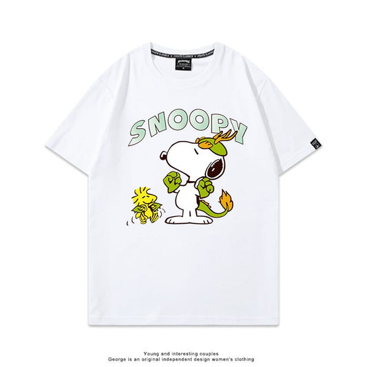 男女兼用 高品質 カジュアル プリント Tシャツ F-13336
