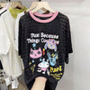 【半額！期間限定！！】新商品 キュート 超人気 プリント 2色半袖Tシャツ＜F-8520＞