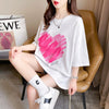 柔らかくて優しい印象 ゆったり ファッション感満々 ロング丈 3色半袖Tシャツ＜F-9206＞