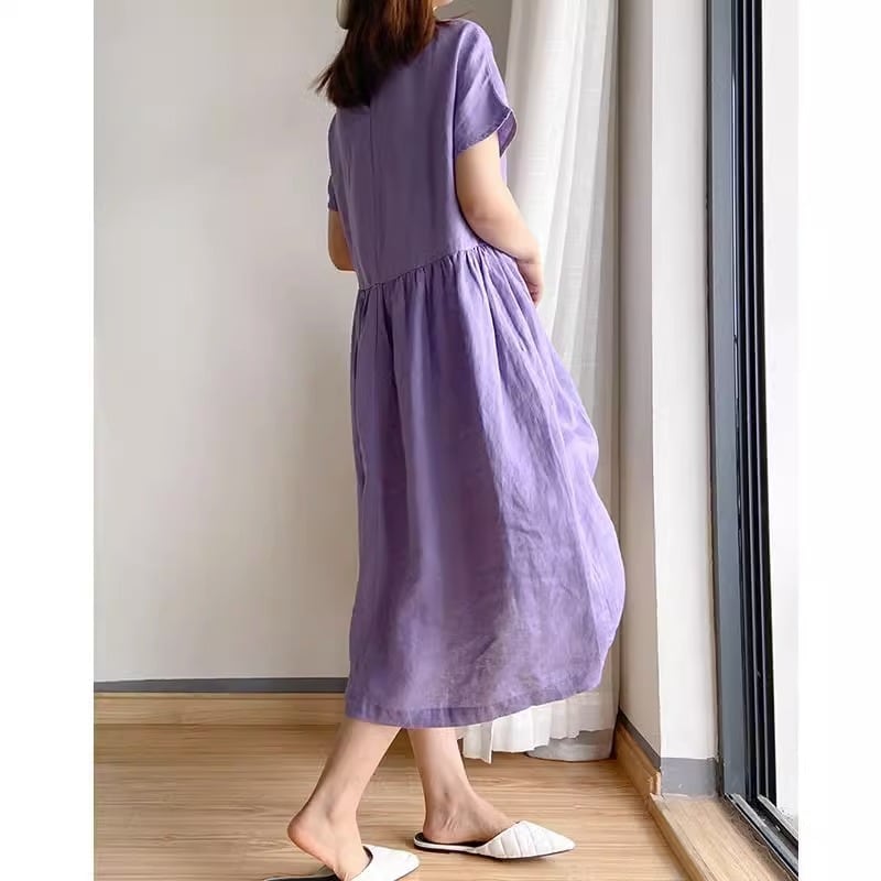 定番シンプル プラスベルベット 美人度アップ 5色 ニットワンピース <F-12084>