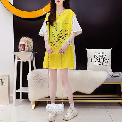 デザイン感   合わせやすい Tシャツ カットソー＜F-3095＞