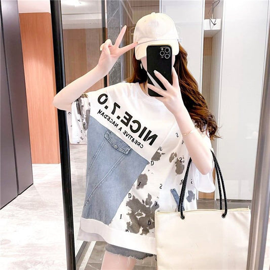 スタイリッシュ   一目惚れ Tシャツ カットソー＜F-3102＞