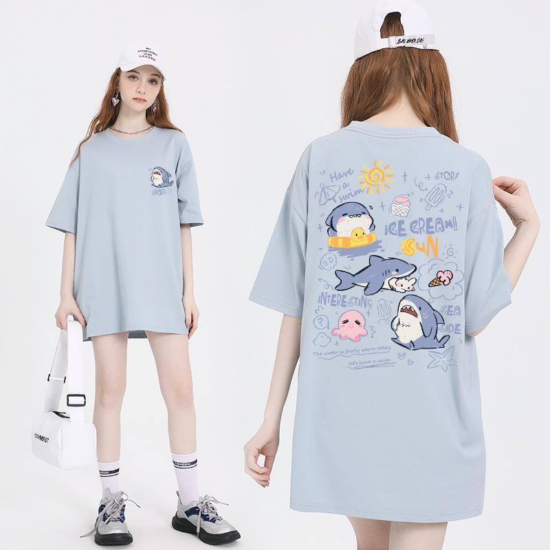 売り切れ必至 4色選択 ポップなプリントが夏に映えるプリント 半袖Tシャツ＜F-9327＞