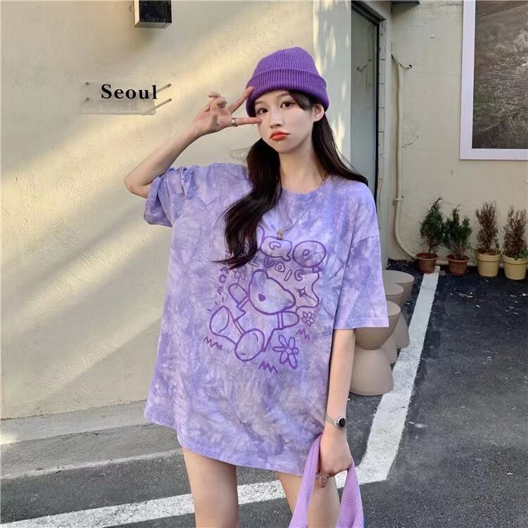 期間限定 個性派 超人気 絞り染め ゆったり 3種選択可 半袖 Tシャツ＜F-8773＞