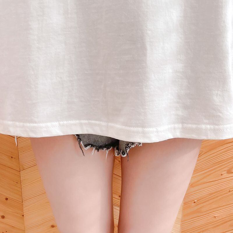 絶対欲しい キュート 定番シンプル 切り替え 全2色 半袖TシャツF-8742