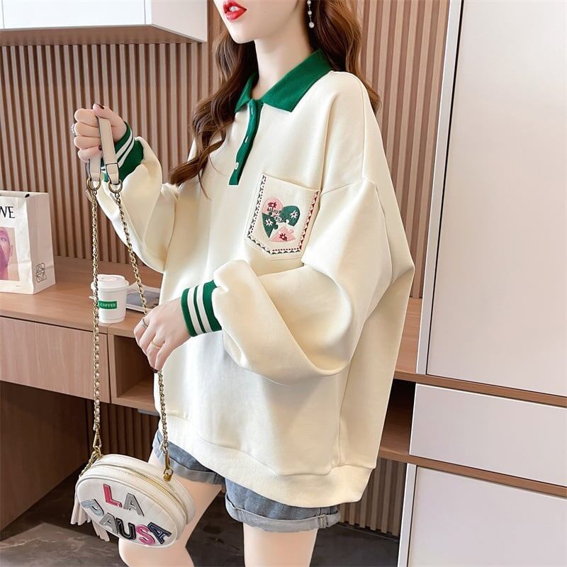 絶対欲しい   ポロネック スウェットトップス＜F-4049＞