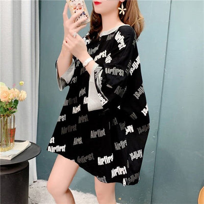 ゆったり感アップ   スタイリッシュ Tシャツ＜F-2856＞