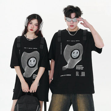 話題沸騰中 特別デザイン スタイルアップ効果抜群 ゆったり 男女兼用 半袖Tシャツ＜F-9060＞