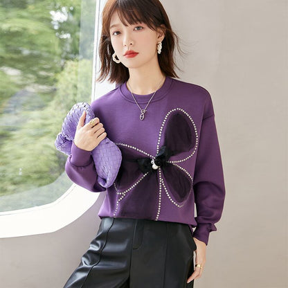 韓国風ファッション デザイン性抜群 好感度UP ファッション リボン パーカーF-9554