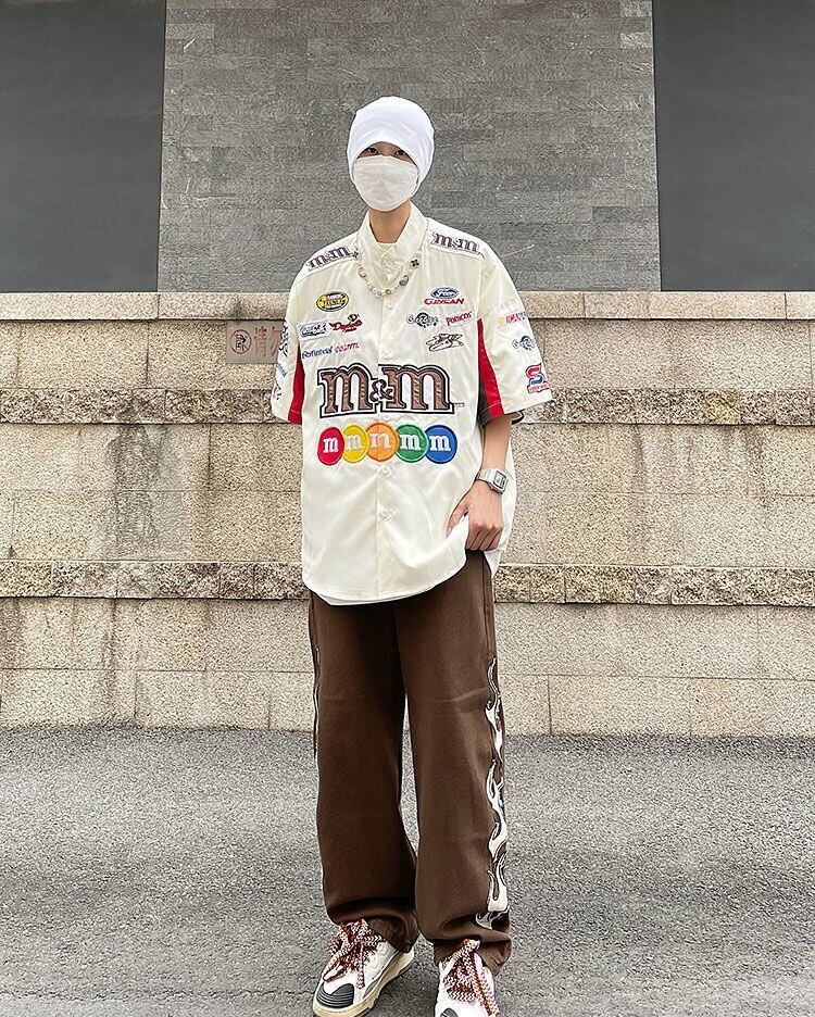 【半額！期間限定！！】定番シンプル  主役級  美人度アップ   売れ筋  全2色 男女兼用 ロゴプリント 半袖シャツ F-13033