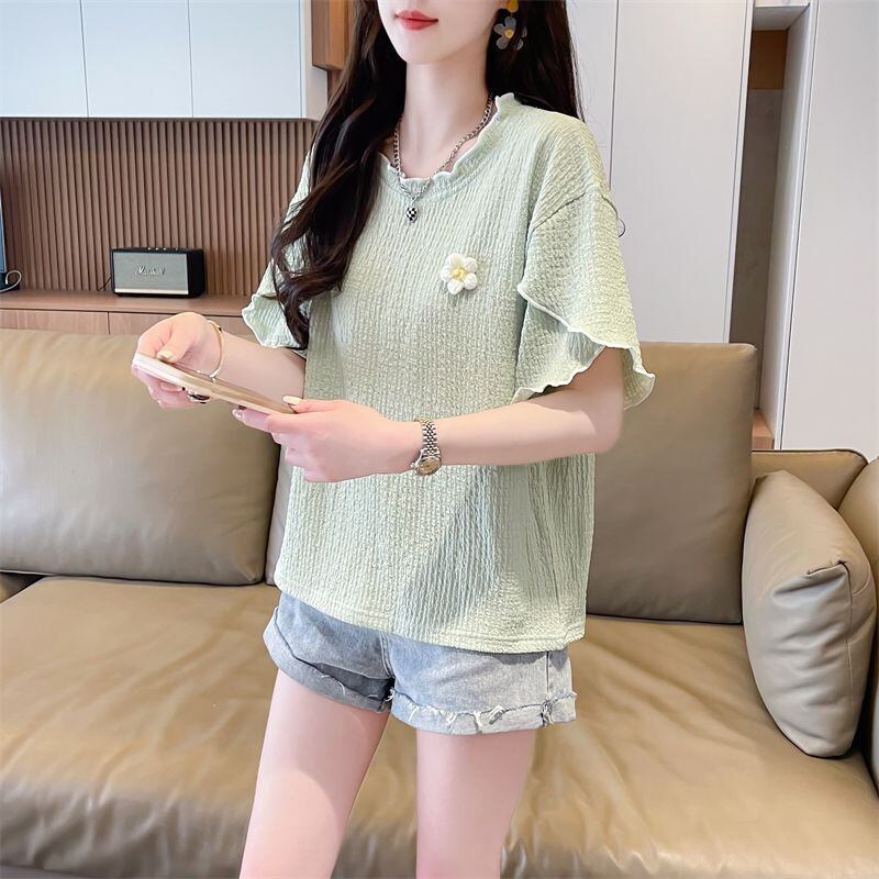 美人度アップ スウィート キュート 5色選択 半袖Tシャツ＜F-8578＞