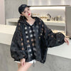 大人気 チェック柄 ゆったり 日焼け対策 UVカット 冷房対策 着?せ 長袖 フード付き シャツ ＜F-1910＞