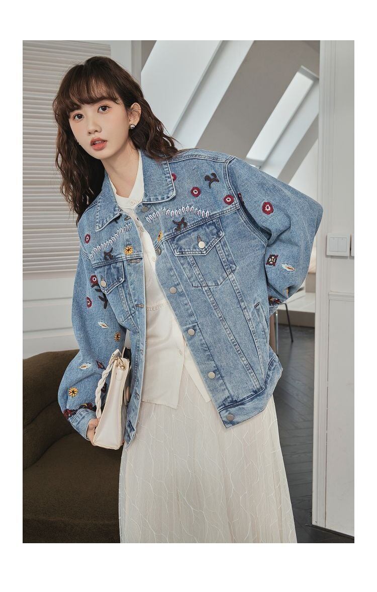 超人気   ファッション デニムジャケット<F-6543>