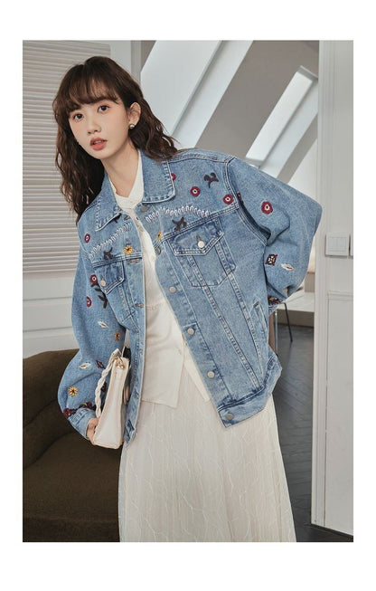 超人気   ファッション デニムジャケット<F-6543>