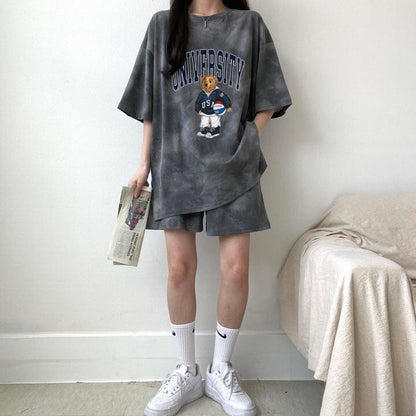 夏に嬉しい機能付き 全5色 軽くて涼しくて可愛い！ 半袖 Tシャツ ショートパンツ セットアップ ＜F-9269＞