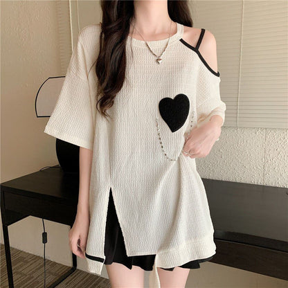 超人気商品 オフショルダー ファッション Tシャツ ＜F-8667＞