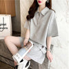 ファッション 切り替え ゆったり感アップ Tシャツ＋ショートパンツ セットアップ＜F-3616＞